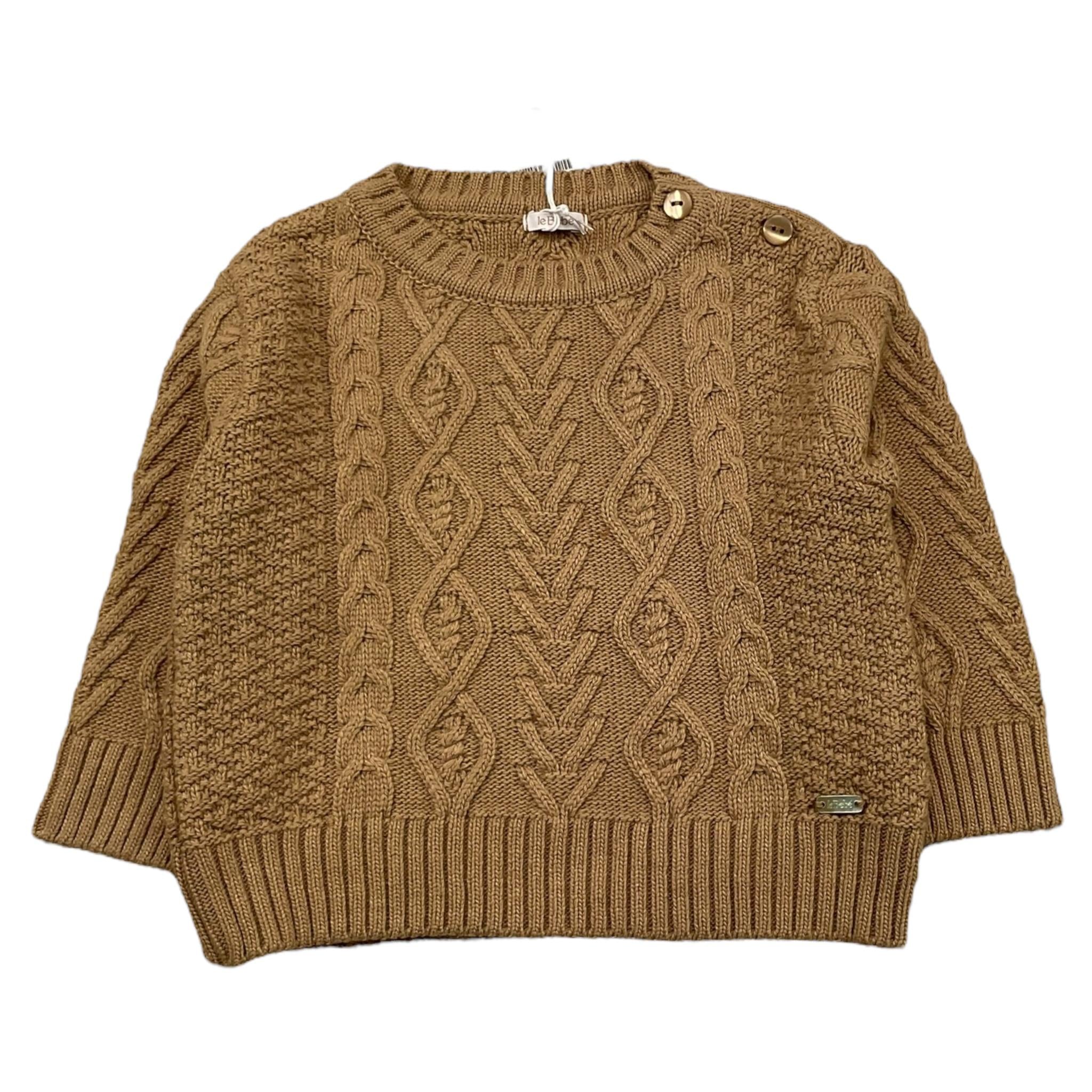 LE BEBE' maglia girocollo tinta unita Biscotto per Neonato LBB5197 BISCOTTO LE BEBE' 