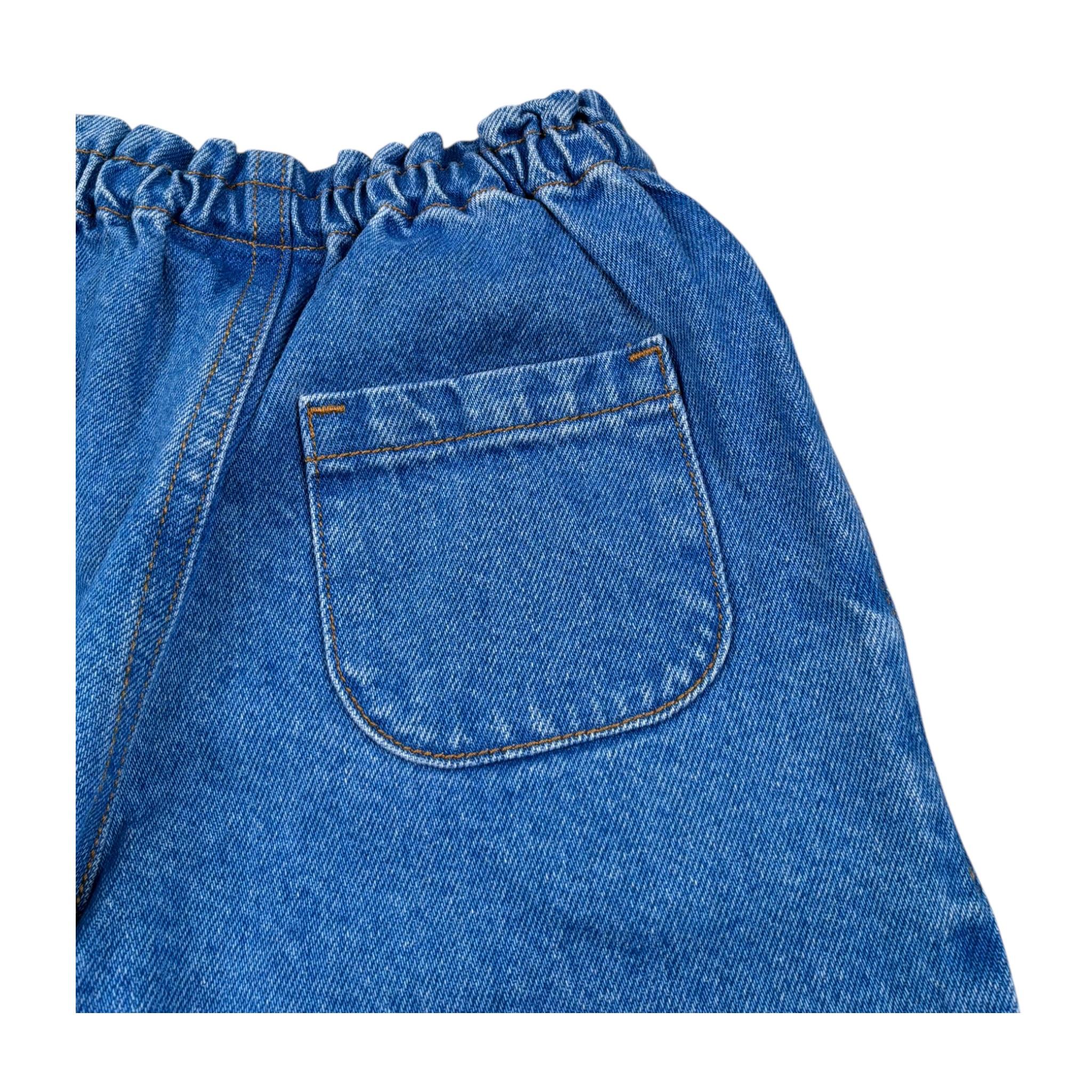 Play Up Jeans Tinta Unita con Elastico In Vita per Neonato PA022AQ11604 AZZURRO PLAY UP 