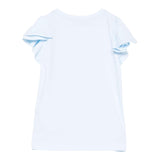 Monnalisa T-Shirt Girocollo con Stampa Brillantini E Rouches per Bambina 11E618 BIANCO MONNALISA 
