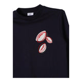 IL GUFO shirt girocollo tinta unita con stampa Blu per Bambino A24TA353MF002J BLU IL GUFO 