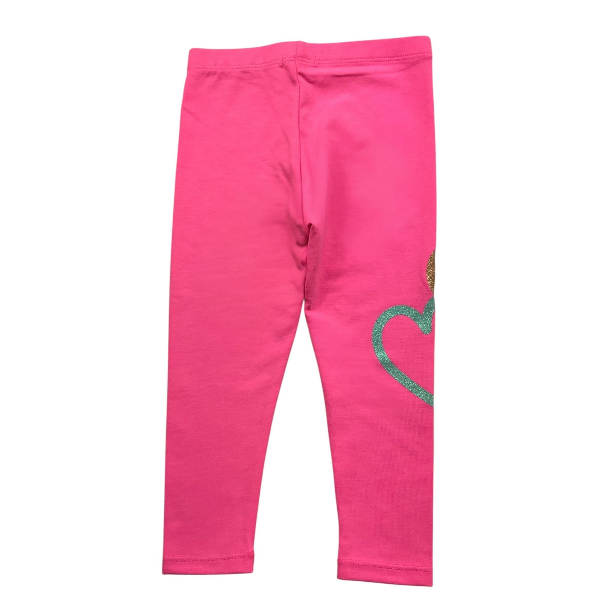 BillIEBLUSH leggins tinta unita con stampe cuori Fuxia per Neonata U20443XXN FUXIA BillIEBLUSH 