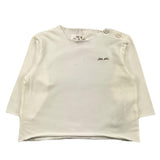 TEDDY E MINOU shirt girocollo tinta unita con stampa Panna per Neonato I24SH013M7017 PANNA TEDDY E MINOU 