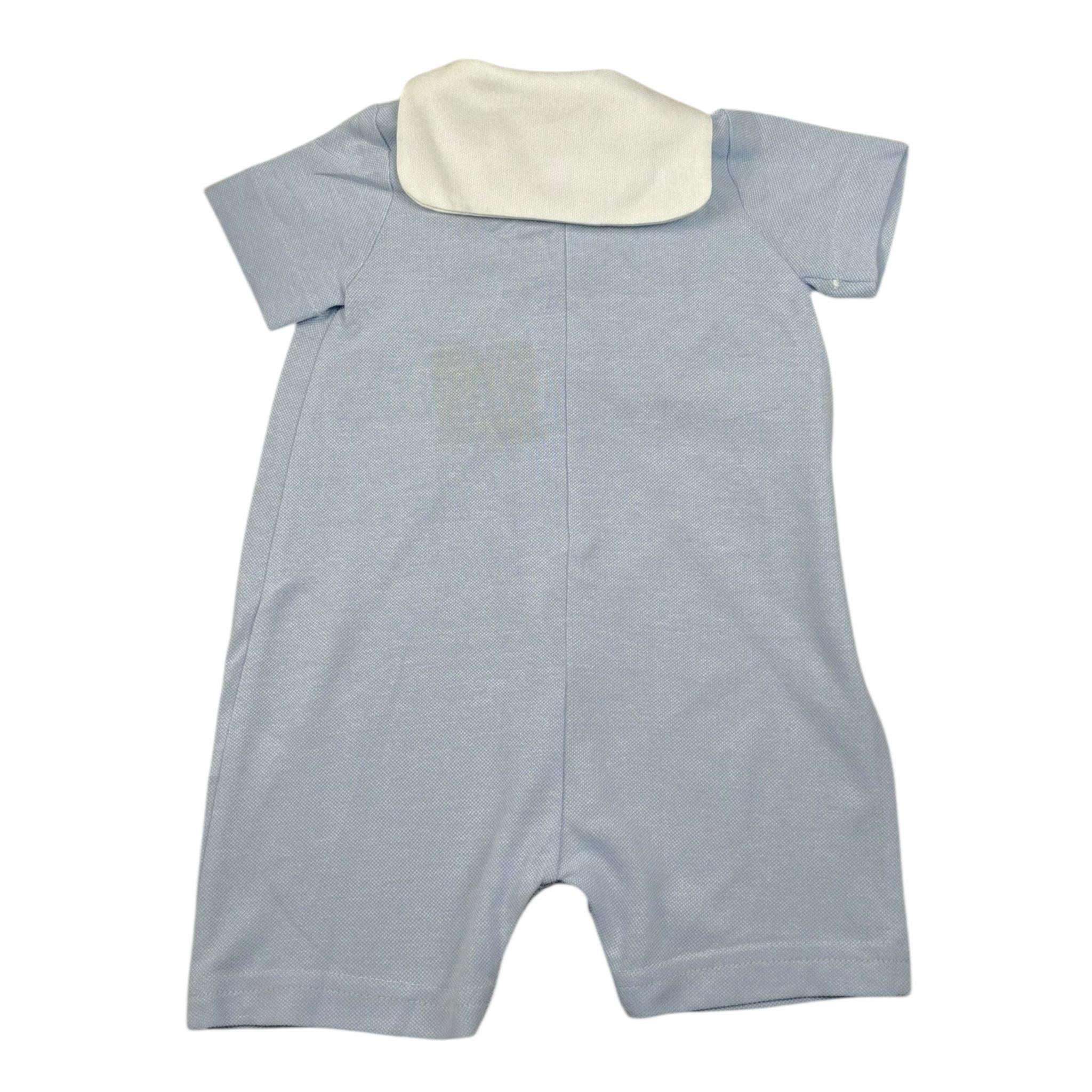 La Stupenderia Pagliaccetto Tinta Unita Mezza Manica per Neonato TBTT61 AZZURRO LA STUPENDERIA 