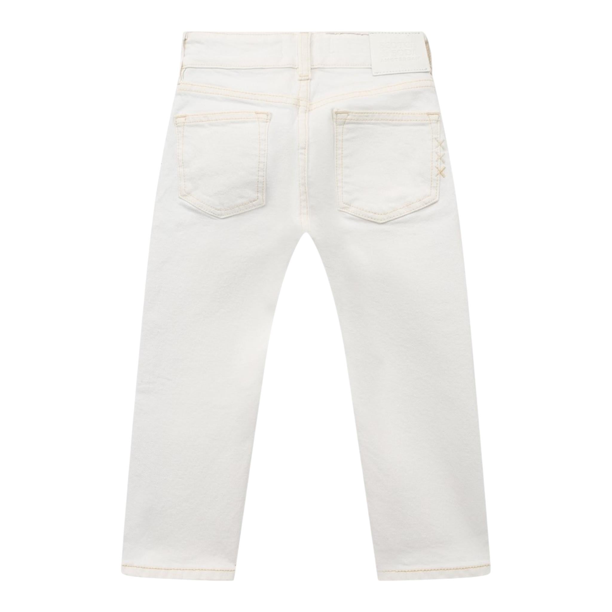 Scotch & Shrunk Pantalone Tinta Unita con Girovita Regolabile per Bambino 170392 BIANCO SCOTCH & SHRUNK 