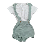 Calamaro Completo 2 Pezzi T-Shirt-Salopette per Bambino 17942J BIANCO/VERDE CALAMARO 