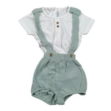 Calamaro Completo 2 Pezzi T-Shirt-Salopette per Bambino 17942J BIANCO/VERDE CALAMARO 