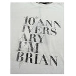 I'M Brian T-Shirt Girocollo tinta unita con Stampa Bianco per Bambino PA2659 BIANCO I'M BRIAN 