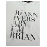 I'M Brian T-Shirt Girocollo tinta unita con Stampa Bianco per Bambino PA2659 BIANCO I'M BRIAN 