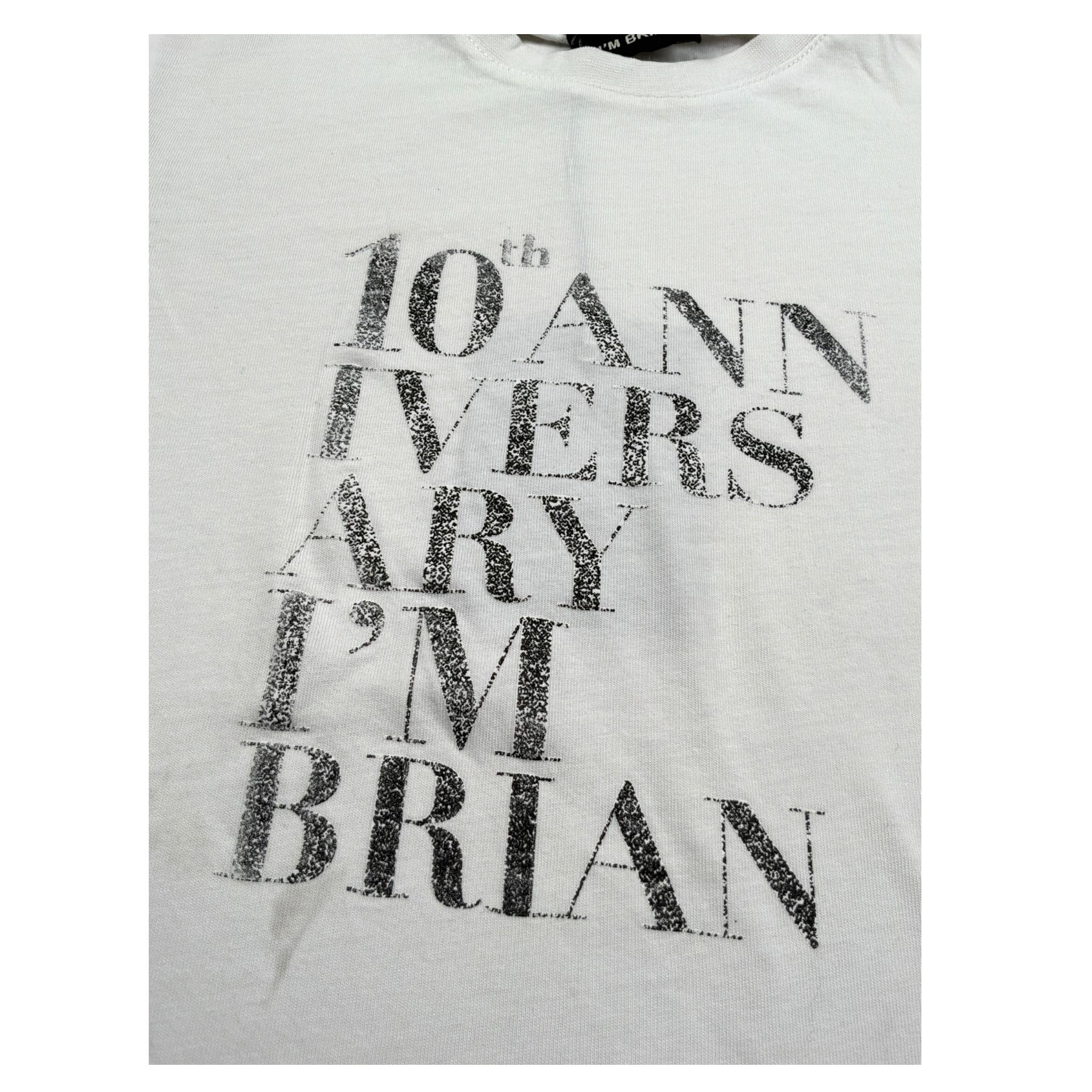 I'M Brian T-Shirt Girocollo tinta unita con Stampa Bianco per Bambino PA2659 BIANCO I'M BRIAN 
