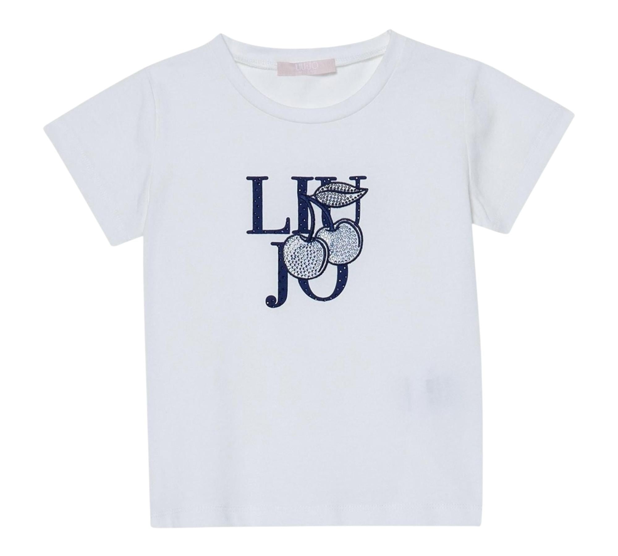 Liu Jo T-Shirts Girocollo Tinta Unita con Stampa per Neonata KA5039J5N BIANCO LIU JO 