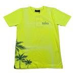 F**K T-Shirt Girocollo Tinta Unit con Stampe per Bambino FJ25J01TS98FY GIALLO FLUO F**K 