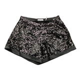 DONDUP short con paillettes tinta unita Nero per Bambina DFBE022 NERO DONDUP 