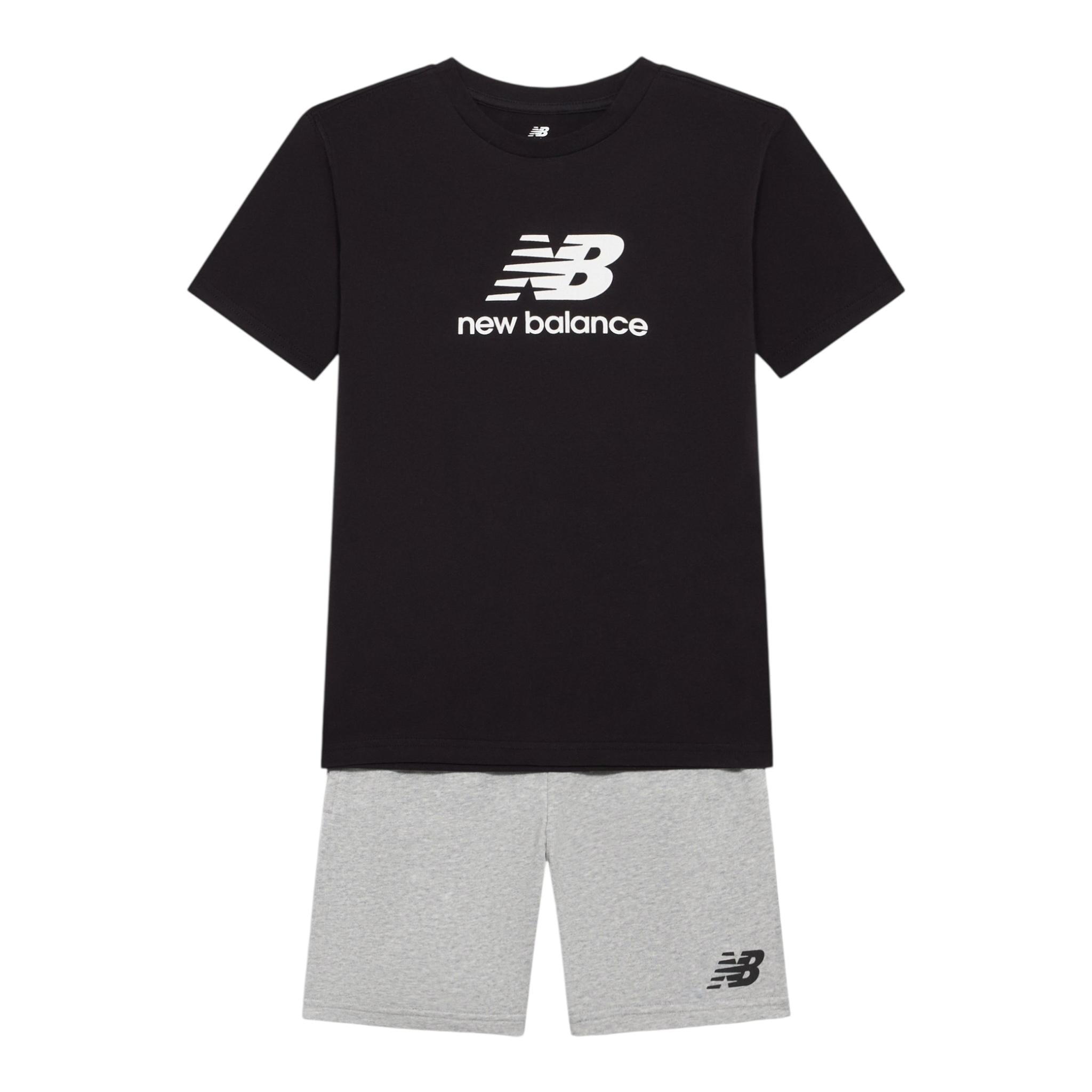New Balance Completo 2 Pezzo T-Shirt-Bermuda Bicolore per Bambino LAKB0103 NERO/GRIGIO NEW BALANCE 
