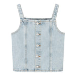 Calvin Klein Top In Denim tinta unita Azzurro per Bambina IG0IG02389 AZZURRO CALVIN KLEIN 
