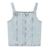 Calvin Klein Top In Denim tinta unita Azzurro per Bambina IG0IG02389 AZZURRO CALVIN KLEIN 