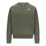 K-Way Maglia Tinta Unita Girocollo con Logo per Bambino K2148LW VERDE K-WAY 