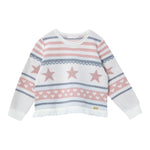 LIU JO maglia girocollo tinta unita con stampe in contrasto Bianco per Neonata KF4095 BIANCO LIU JO 