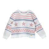 LIU JO maglia girocollo tinta unita con stampe in contrasto Bianco per Neonata KF4095 BIANCO LIU JO 