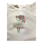 Liu Jo T-Shirt Tinta Unita Girocollo con Stampa per Neonata HA5064 BIANCO LIU JO 