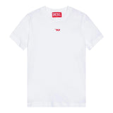 Diesel T-Shirt Girocollo Tinta Unita con Stampa per Bambino J02237XX BIANCO DIESEL 
