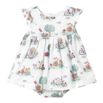 Mayoral Set Abito Mezza Manica Tinta Unita con Culotte per Neonata 1869 BIANCO MAYORAL 