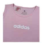 Adidas Top Tinta Unita Giromanica con Logo per Bambina JC9734 ROSA Adidas 