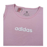 Adidas Top Tinta Unita Giromanica con Logo per Bambina JC9734 ROSA Adidas 