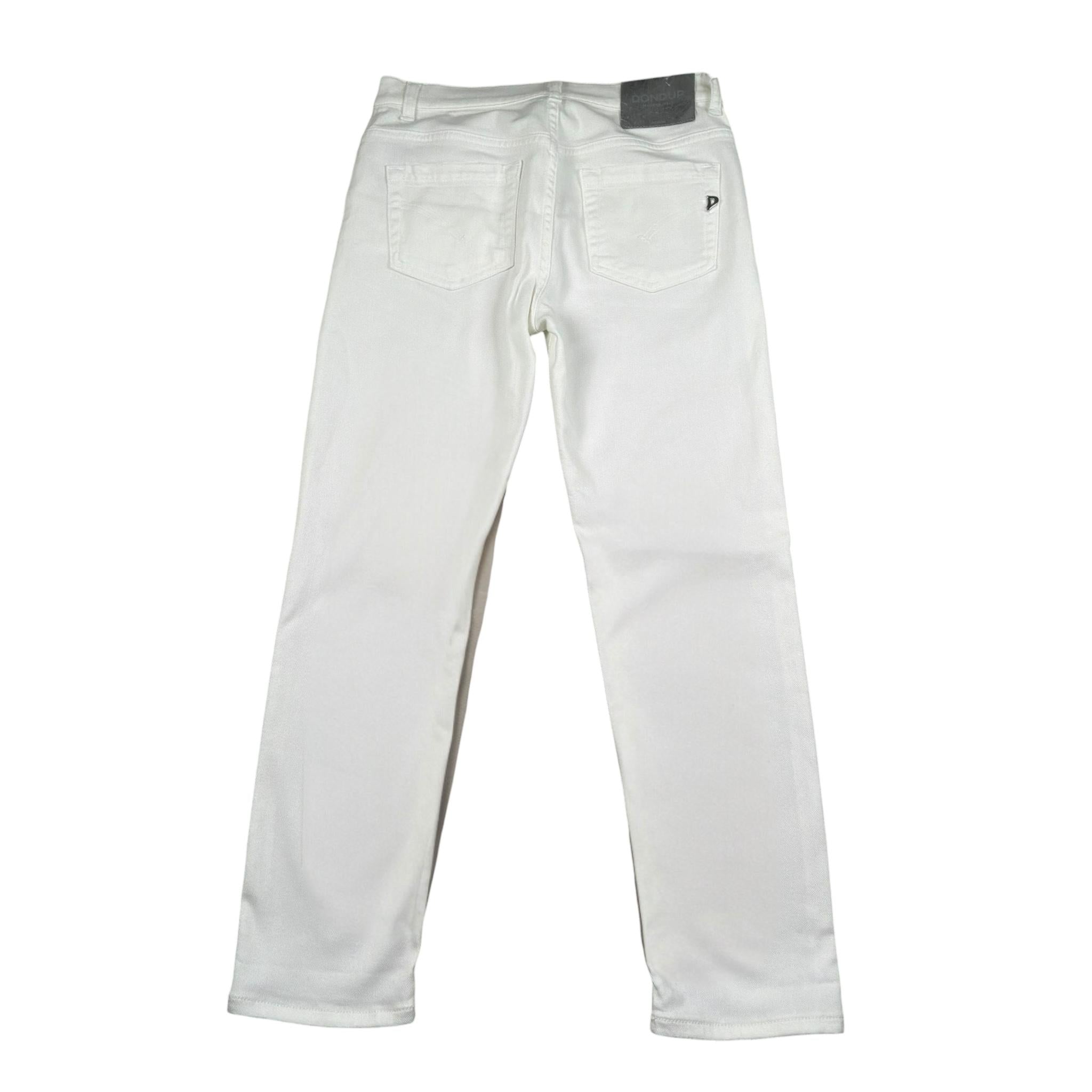 Dondup Jeans Tinta Unita con 4 Bottoni per Bambina DFPA119 BIANCO DONDUP 