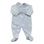 Isabel & Martinez Tutina Manica Lunga Tinta Unita con Ricami per Neonata IM25N435 BIANCO ISABEL & MARTINEZ 