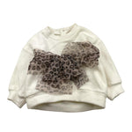 LE BEBE' felpa tinta unita con fiocco maculato Bianco per Neonata LBG6096 BIANCO LE BEBE' 