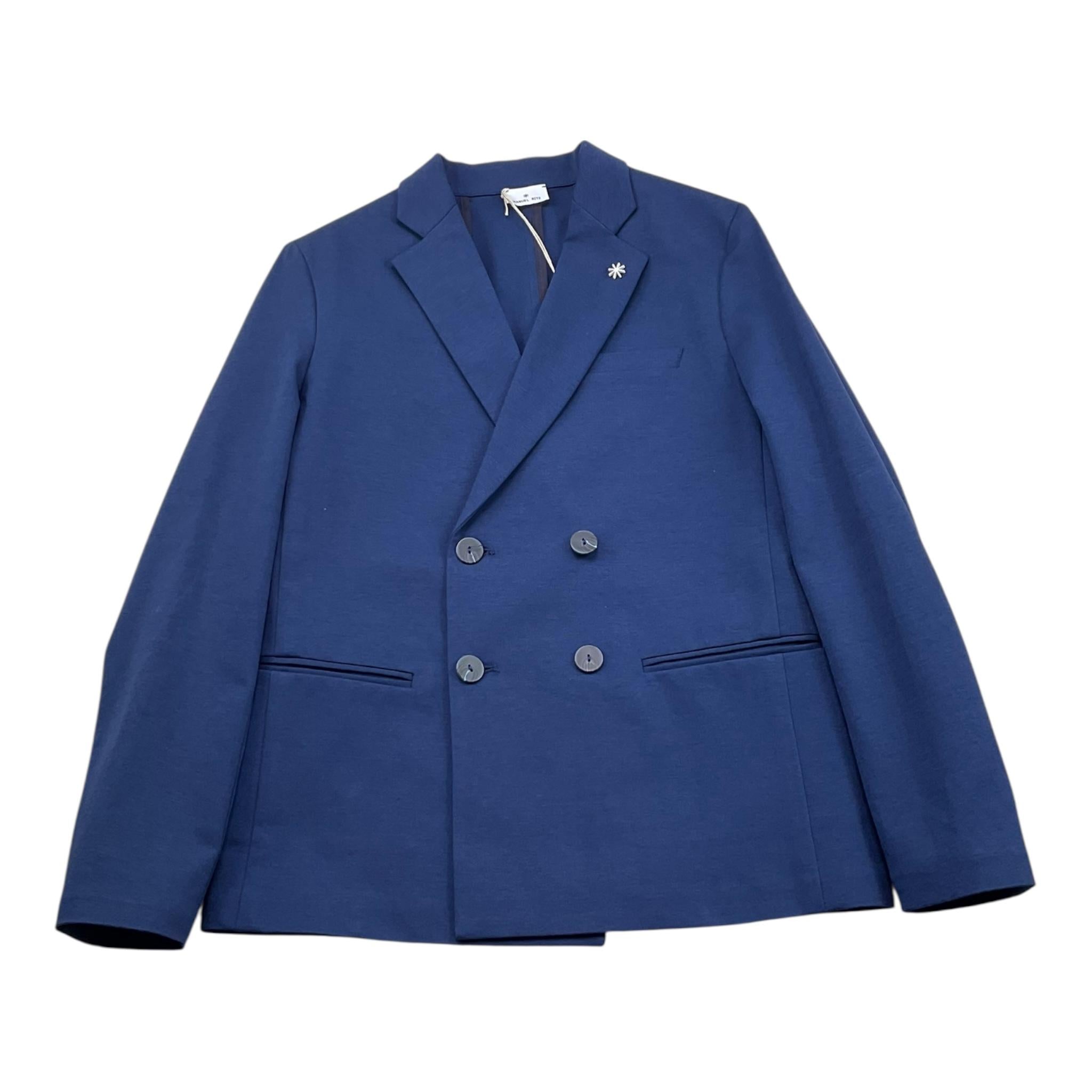 Manuel Ritz Giacca Tinta Unita Doppiopetto per Bambino MR2909 BLU MANUEL RITZ 