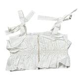 Fun & Fun Top Tinta Unita con Bretelle per Bambina FCJTP16585 BIANCO FUN & FUN 