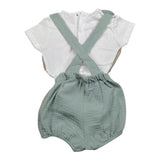 Calamaro Completo 2 Pezzi T-Shirt-Salopette per Bambino 17942J BIANCO/VERDE CALAMARO 