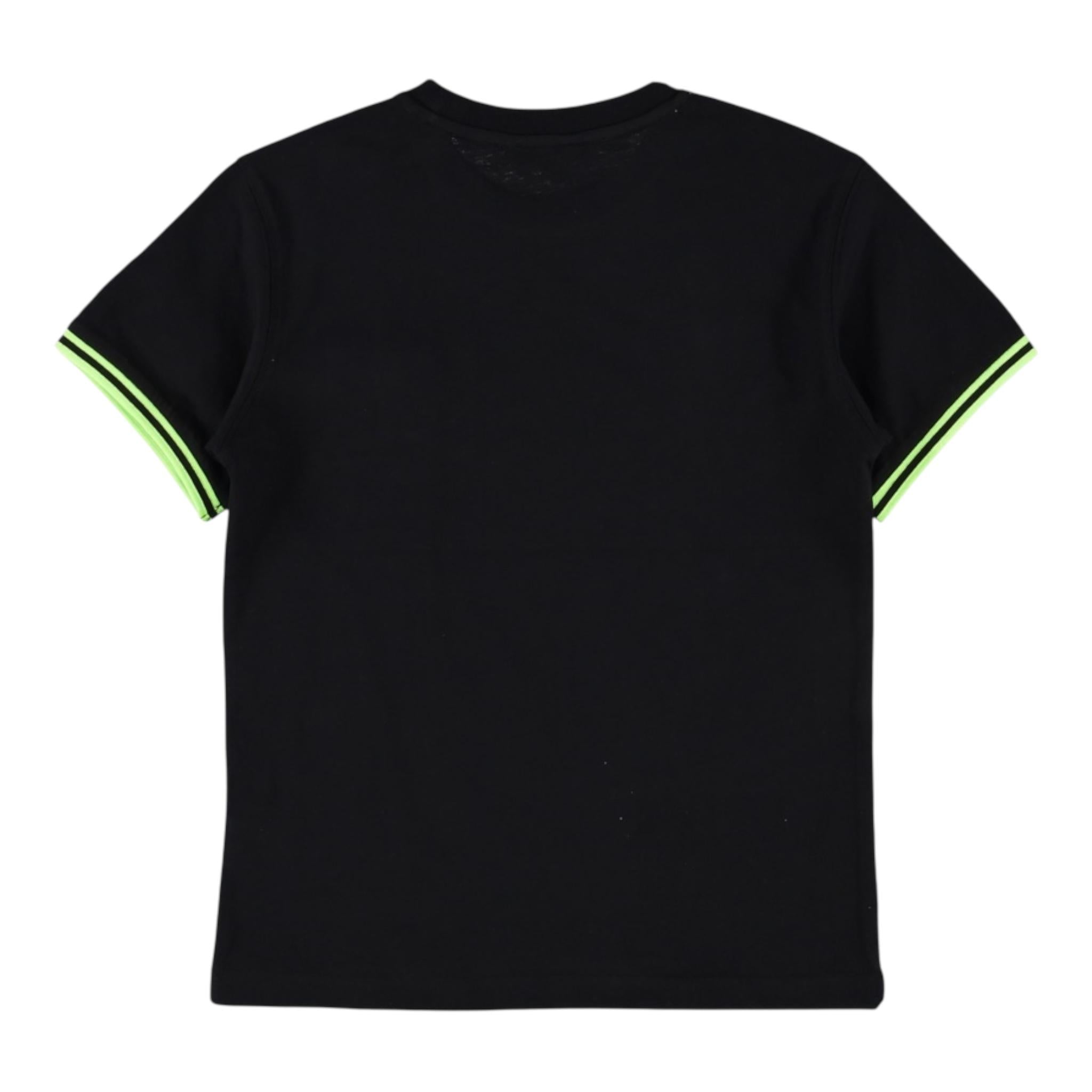 Refrigiwear T-Shirt Girocollo Tinta Unita con Stampa per Bambino 107RMJS25 NERO REFRIGIWEAR 