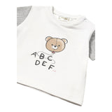Mayoral T-Shirt Girocollo tinta unita con Stampa In Contrasto Bianco per Neonato 1037X BIANCO MAYORAL 