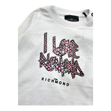 John Richmond Shirt Girocollo Tinta Unita con Logo per Neonata RIP26048TS BIANCO JOHN RICHMOND 