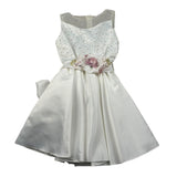 Magnifica Lulu Abito Cerimonia Giromanica Tinta Unita per Bambina AGATHA BIANCO MAGNIFICA LULU 