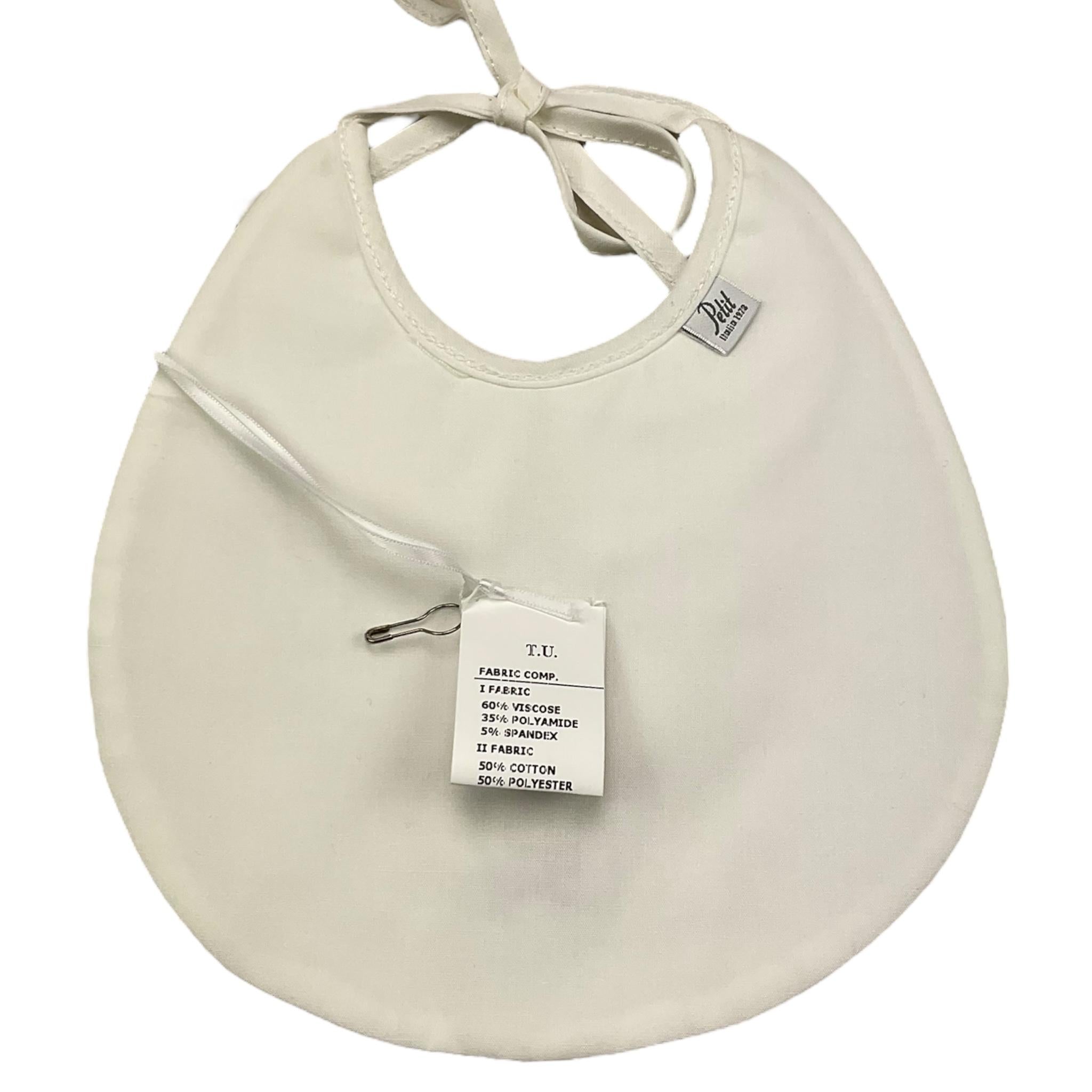 PETIT bavetta tinta unita con ricamo orso Panna per Neonato S5016366 PANNA PETIT 