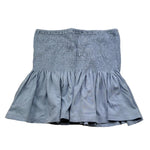 Please Top Fascia con Balza Tinta Unita per Bambina MO25030G72 AZZURRO PLEASE 