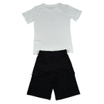 Zu+Elements Completo 2 Pezzi T-Shirt-Bermuda Bicolore per Bambino ZU218B BIANCO/NERO ZU+ELEMENTS 