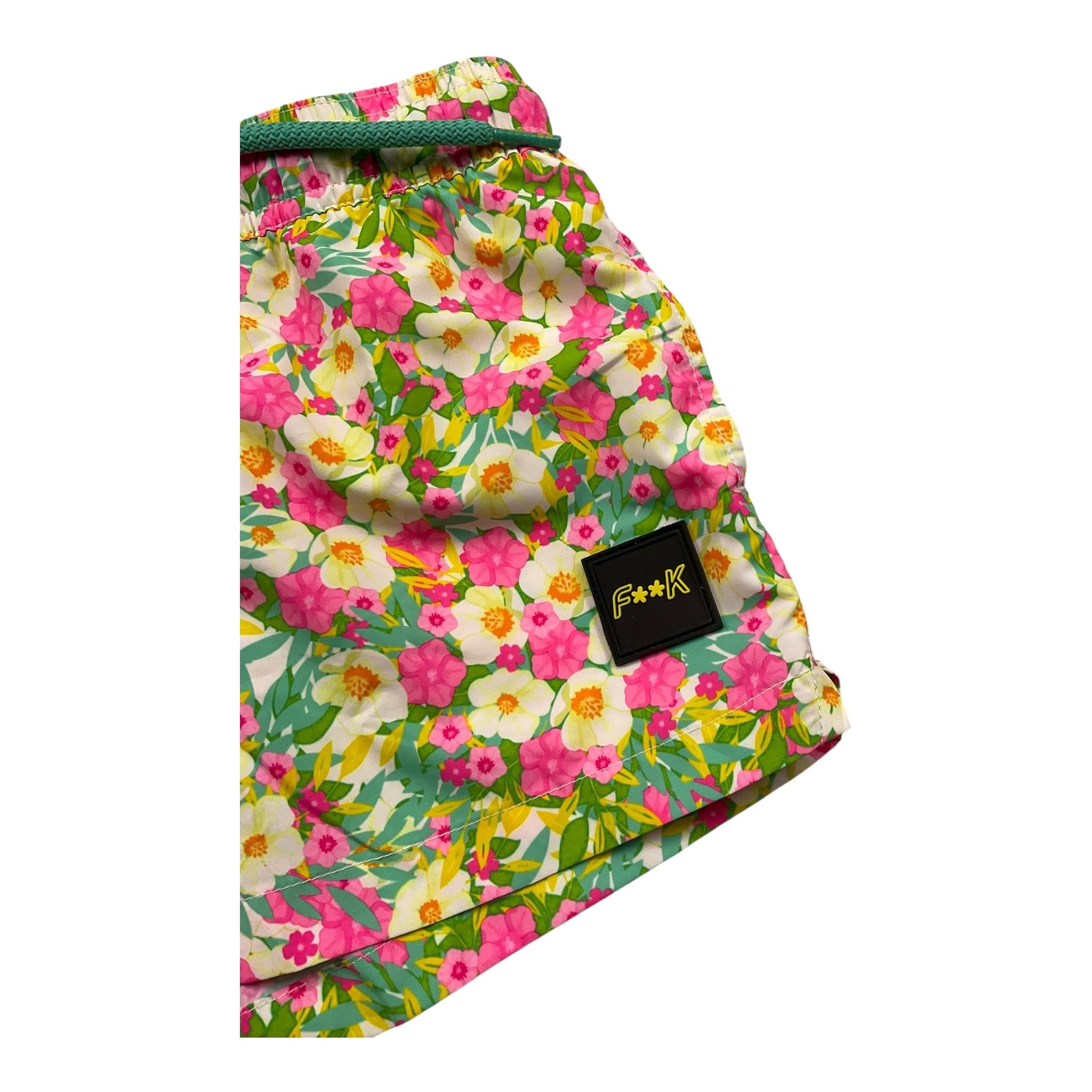 F**K Costume Stampa Fantasia Floreale per Bambina FJ25G15SH22X MULTICOLOR F**K 