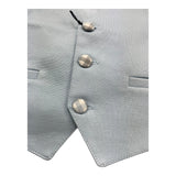 Ambaraba Gilet Tinta Unita con Parte Posteriore Fantasia Quadretti con Papillon per Neonato FM36093 AZZURRO AMBARABA 