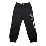 Diadora Pantalone Tinta Unita con Stampa per Bambino 102181709 NERO DIADORA 