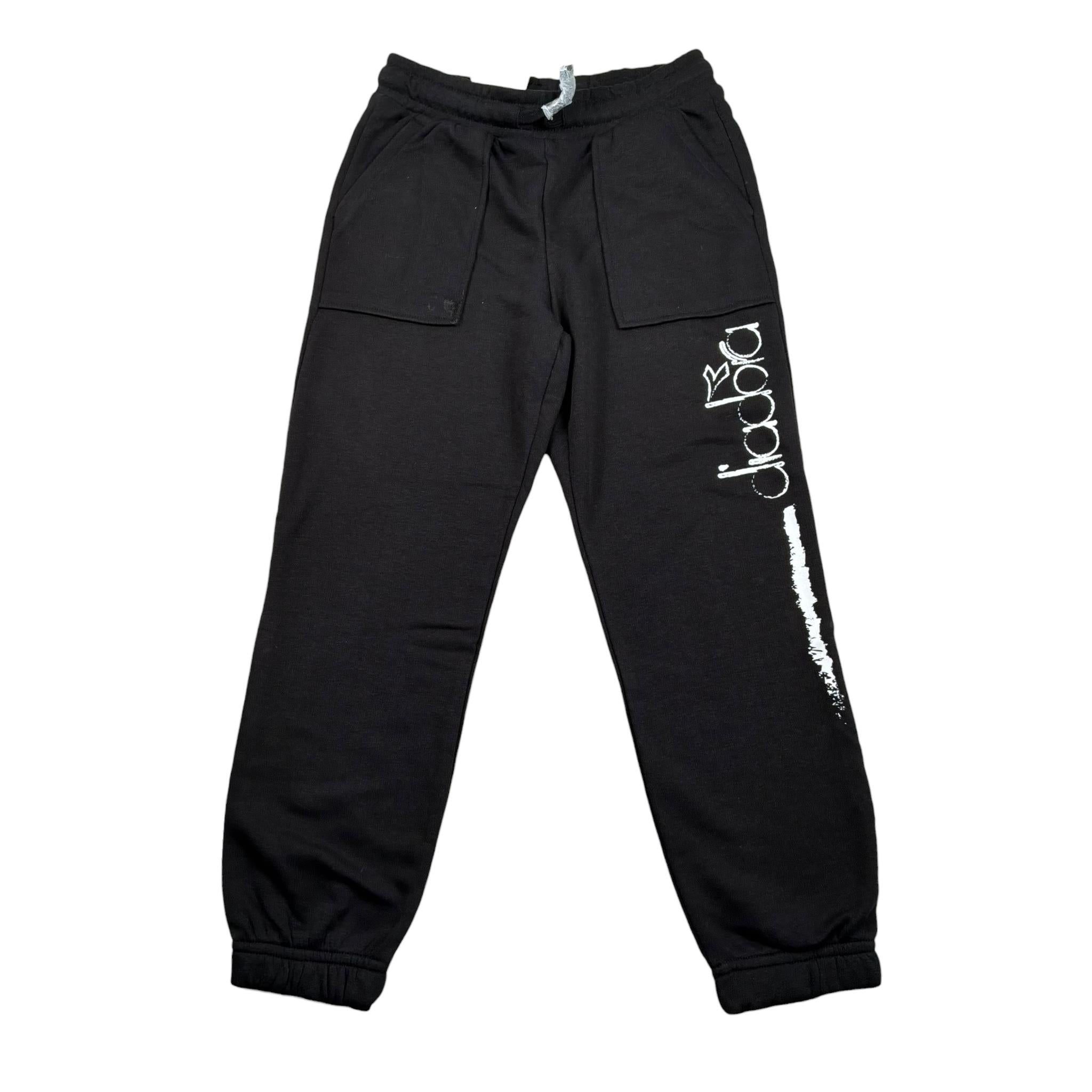 Diadora Pantalone Tinta Unita con Stampa per Bambino 102181709 NERO DIADORA 