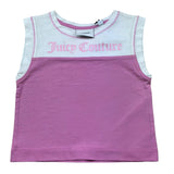 Juicy Couture Canotta Bicolore con Stampa per Bambina JBX6548 BIANCO/VIOLA JUICY COUTURE 