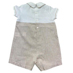 Le Bebe Pagliaccetto Mezza Manica Bicolore per Neonato LBB5373 BIANCO/BEIGE LE BEBE 