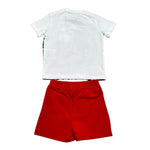 Iceberg Completo 2 Pezzi T-Shirt-Bermuda Bicolore per Neonato CCICE5103NX BIANCO/ROSSO ICEBERG 