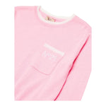 N°21 Maglia Girocollo Tinta Unita con Stampa per Bambina N2101W ROSA N°21 