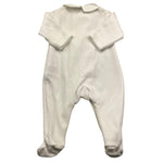 TARTINE ET CHOCOLAT tutina manica lunga tinta unita in ciniglia Bianco per Neonato TX54070 BIANCO TARTINE ET CHOCOLAT 