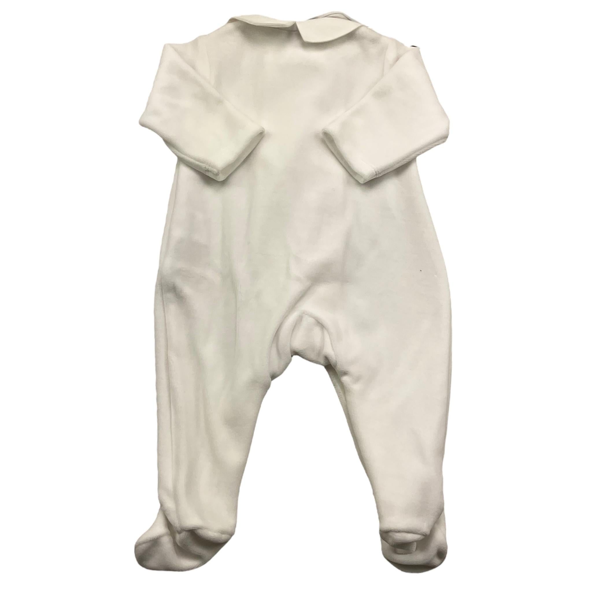 TARTINE ET CHOCOLAT tutina manica lunga tinta unita in ciniglia Bianco per Neonato TX54070 BIANCO TARTINE ET CHOCOLAT 